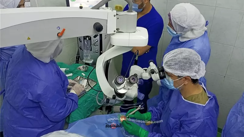 إجراء ٤ عمليات إزالة المياه البيضاء بعد دعم مستشفي الرمد بالزقازيق بأحدث أجهزة التفتيت