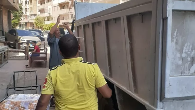 رفع وإزالة 165حالة إشغال متنوعة ببنى سويف