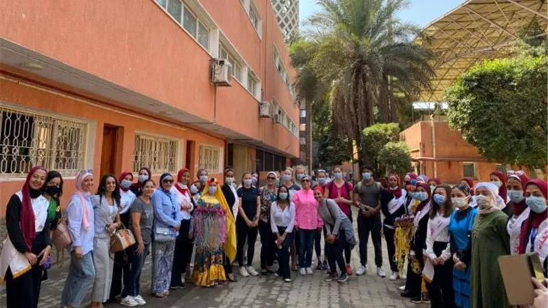 معسكر صيفى برياضية بنات جامعة حلوان بمشاركة طالبات من المانيا ولبنان.. بالصور