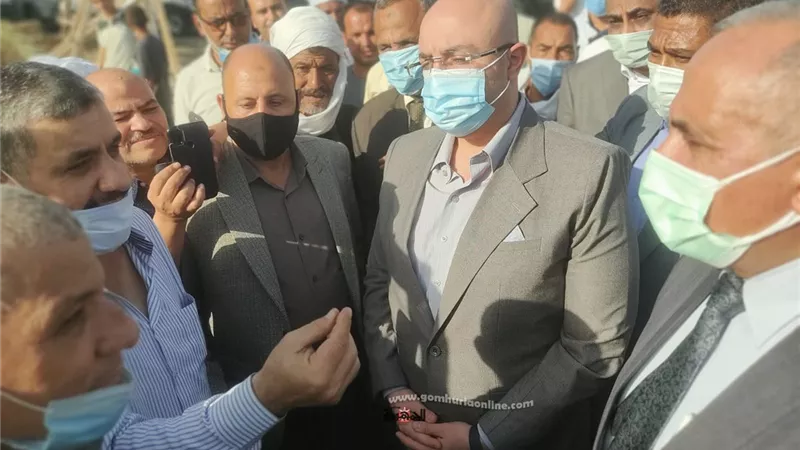محافظ بني سويف يستقبل وزير الري فى بداية جولته بمحافظات الصعيد