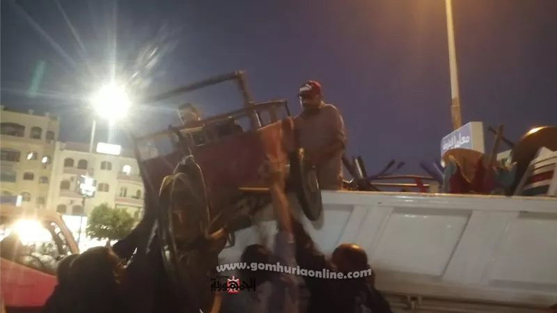 جهاز العاشر من رمضان يشن حملات ليلية لضبط المخالفين والحفاظ على المظهر الحضارى للمدينة