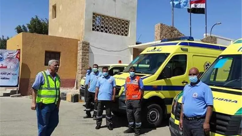 رئيس مدينة مرسى علم يتابع اصطفاف للتدريب العملى المشترك لمجابهة الازمات والكوارث 