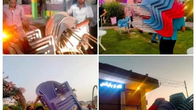 تشميع كافيهات بالعياط لتقديم الشيشة للمواطنين ..صور