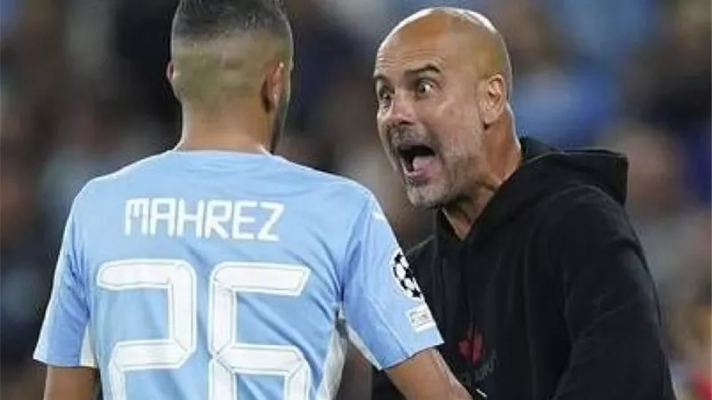 جوارديولا يصرخ وينفعل في وجه الجزائري محرز..تعرف على السبب
