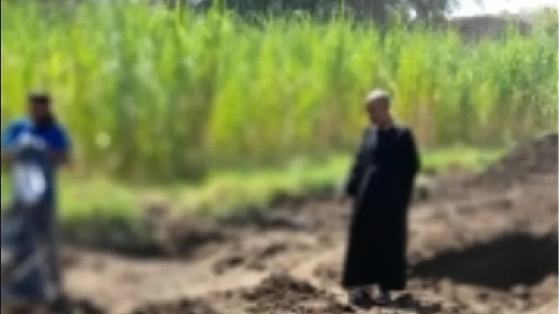 ازالة حالة تعدى بالبناء على أرض زراعية بارمنت جنوب غرب الأقصر
