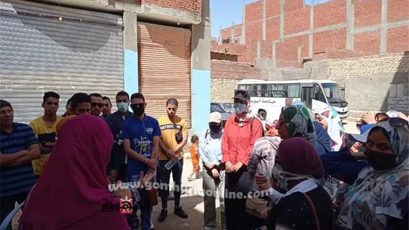استمرار سلسلة القوافل التوعوية لمحو الأمية بمختلف مناطق السويس