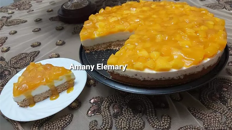 تشيز كيك مانجو على البارد مقدمة من الشيف امانى العمري