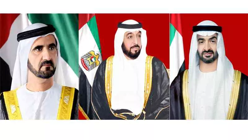 رئيس الدولة ومحمد بن راشد ومحمد بن زايد يهنئون خادم الحرمين الشريفين باليوم الوطني الـ 91 للمملكة