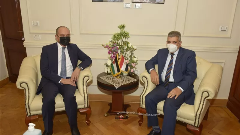 الفريق أسامة ربيع يلتقي سفير المملكة الأردنية الهاشمية لبحث سبل التعاون المشترك