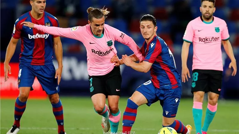 برشلونة يُنهى الشوط الأول متفوقا على ليفانتى بثنائية فى الليجا