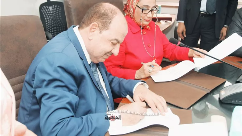 توقيع بروتوكول تعاون بين مدينة البحث العلمي والصرف الصحي