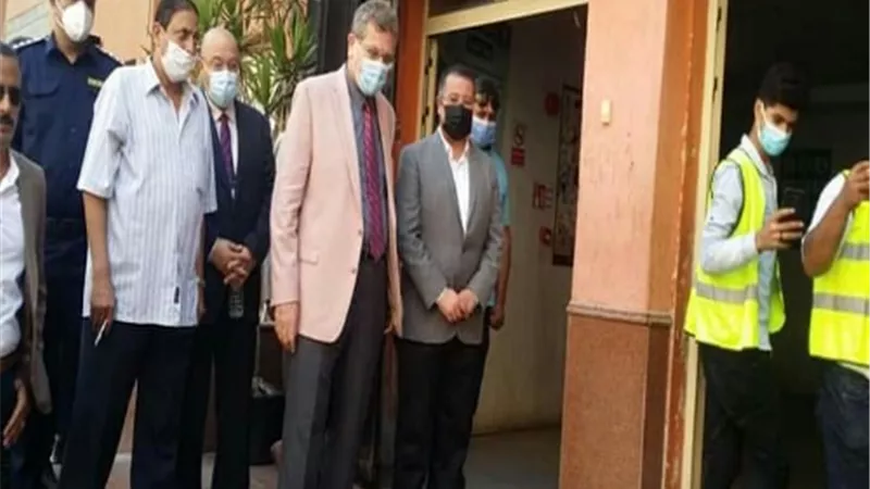 الأشهب والدخاخنى يشهدان خطة إخلاء وهمى لحريق بمستشفيات جامعة بنها