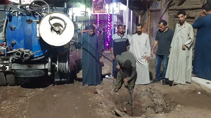 هبوط أرضى بفيديمين بالفيوم