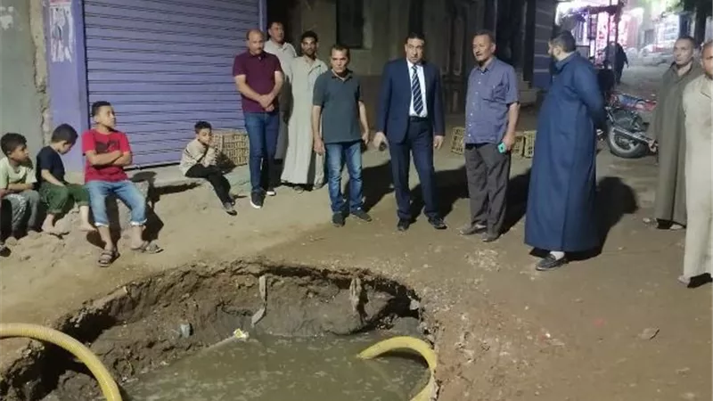 هبوط أرضى بفيديمين بالفيوم