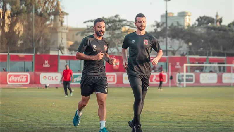 تدريبات تأهيلية لـ متولى ووحيد بمران الأهلى
