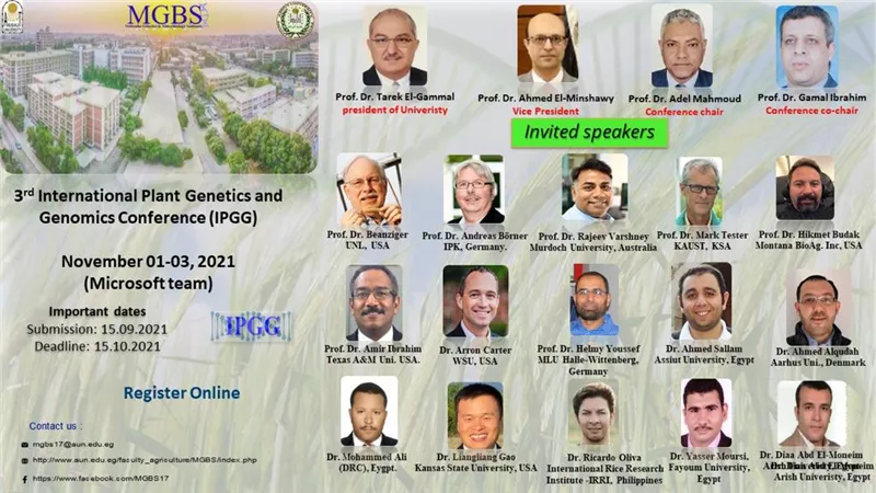 جامعة أسيوط تدعو لحضور مؤتمرها الدولي الثالث لعلوم وراثة وجينوم النبات أول نوفمبر المقبل أونلاين