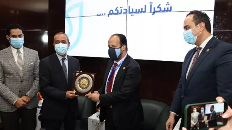 السبكى ومحافظ الإسماعيلية يستقبلان وزير الصحة الليبي بمجمع الإسماعيلية الطبي
