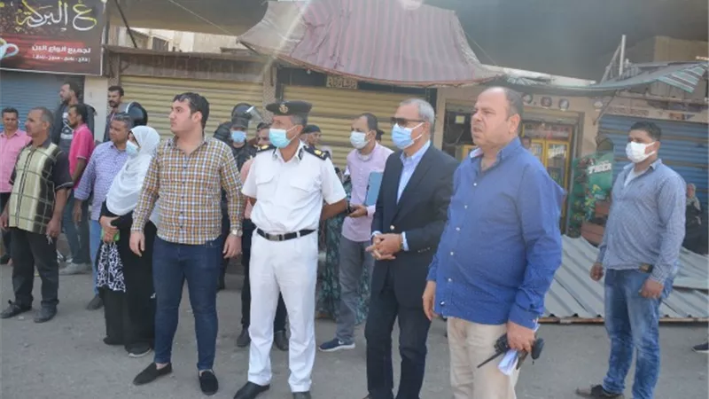 إزالة 14 محلا مخالفا على حرم النيل على الرياح التوفيقي بمدينة بنها