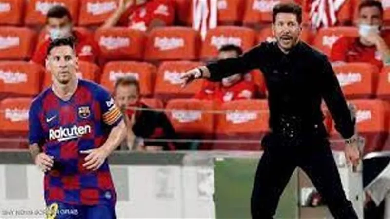 مدرب اتليتكو مدريد يكشف عن مفاجأة بشأن ميسى