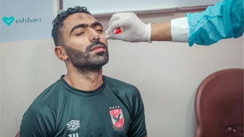 مسحة طبية لحسين الشحات
