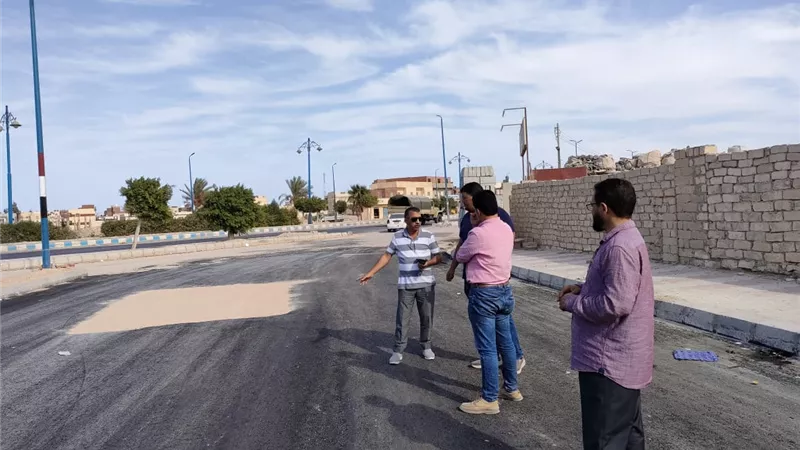 الاسراع في رصف طرق مدينه مرسي مطروح قبل موسم الأمطار