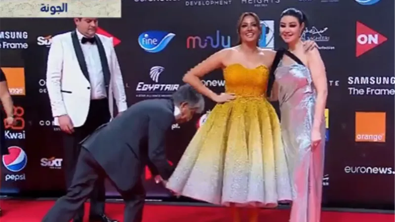 انتشال التميمي يمازح بشرى على السجادة الحمراء.. صور
