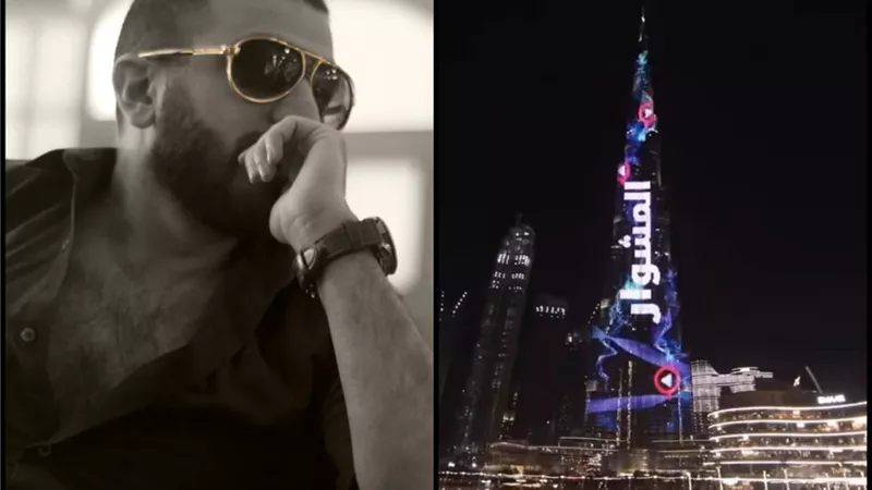 بالفيديو .. برج خليفة يتزين بكلمات 