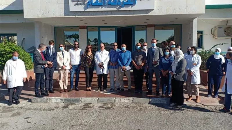 خلال زيارته التفقدية: وفد سفراء الاتحاد الأوروبي يشيد بمستشفي الغردقة العام