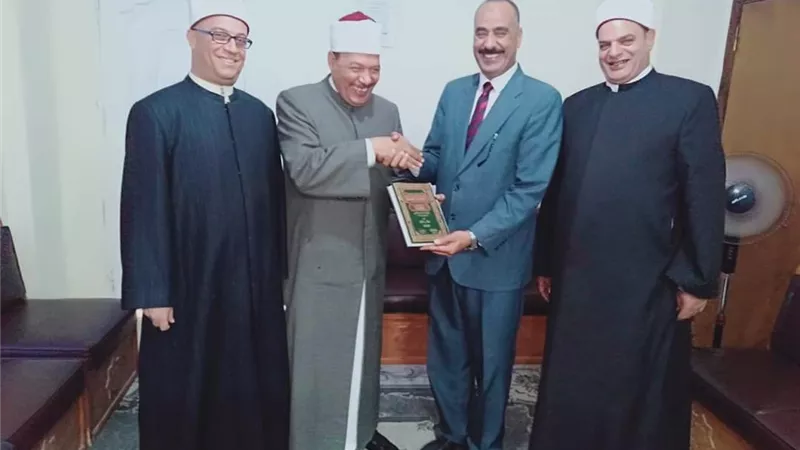 حمادي يستقبل الفولي وراضي ومدير عام الوعظ بالسويس
