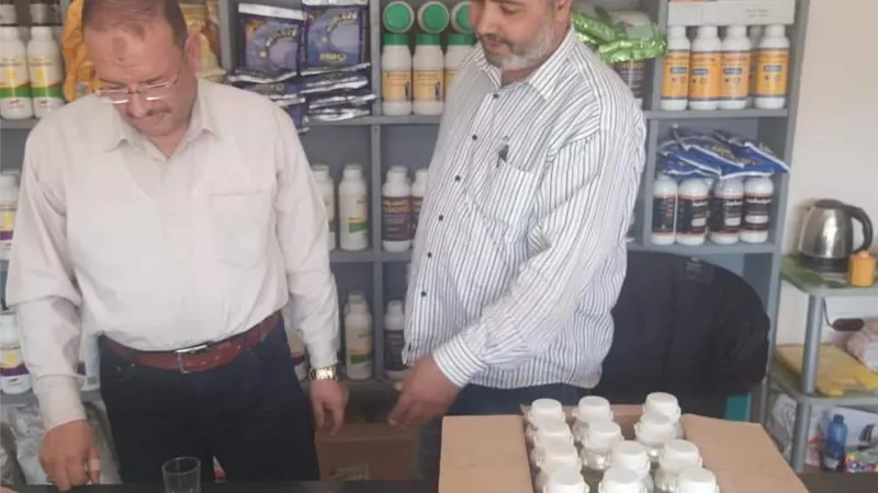 استمرار حملة المرور علي محلات المبيدات والاسمدة ببنى سويف