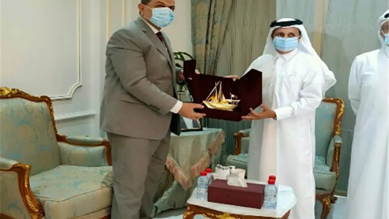 سعفان يبحث مع رئيس غرفة تجارة وصناعة قطر مشاركة العمالة المصرية في استعدادات كأس العالم