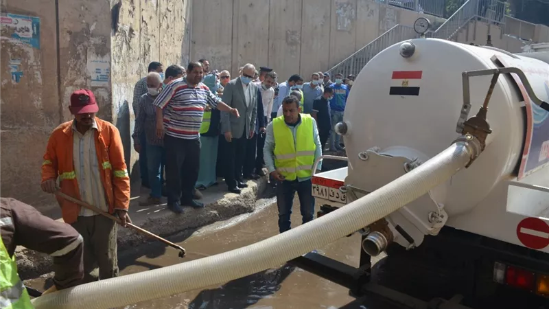 القليوبية استعدت لموسم الأمطار والمحافظ يشهد تجربة محاكاة تصريف الأمطار