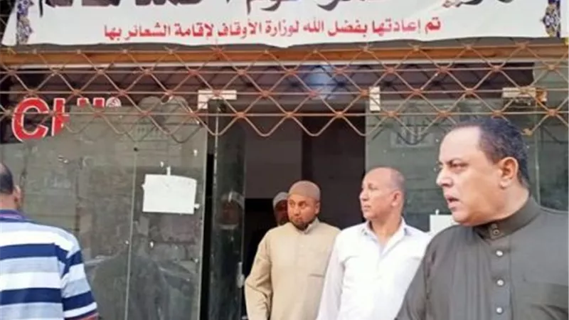 أوقاف الإسماعيلية تتفقد زاوية استردتها بعد تحويلها لكوافير حريمي ..صور