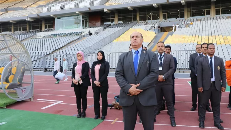 شاهد استعدادات ملعب برج العرب لمواجهة الأهلى والإسماعيلى