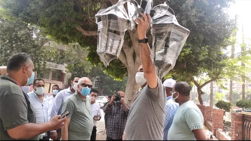 محافظ الجيزة يتفقد أعمال تطوير ميدان المساحه-صور