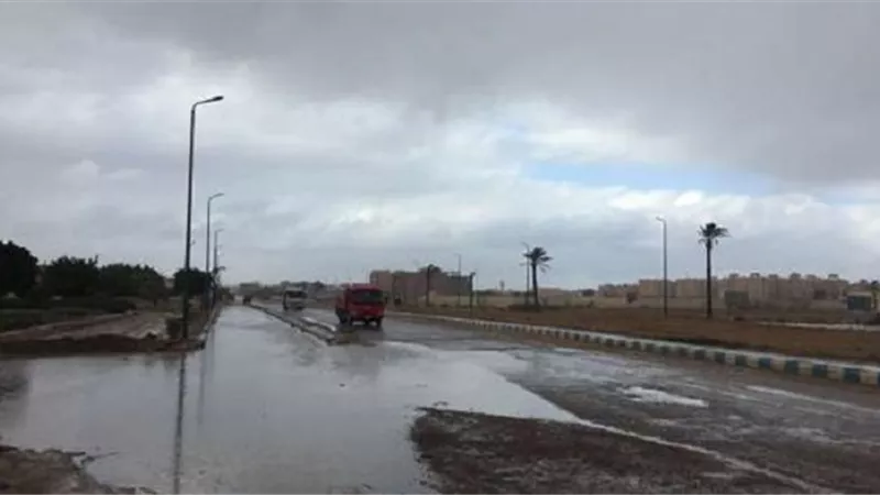 امطار غزيرة علي مدينة السلوم الحدودية