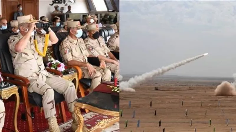 الفريق أول محمد زكى يشهد البيان العملى (مجد-16) الذى تنفذه إدارة المدفعية بالذخيرة الحية