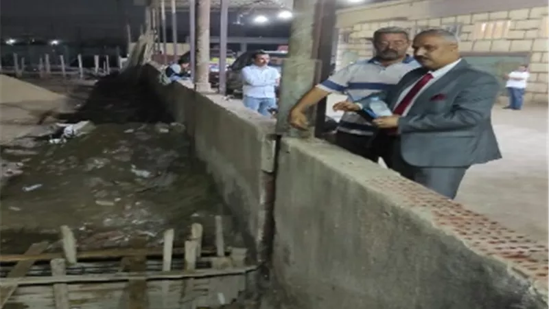 الصبروط يتابع الاعمال الإنشائية بمركز شباب مدينة قها بطوخ