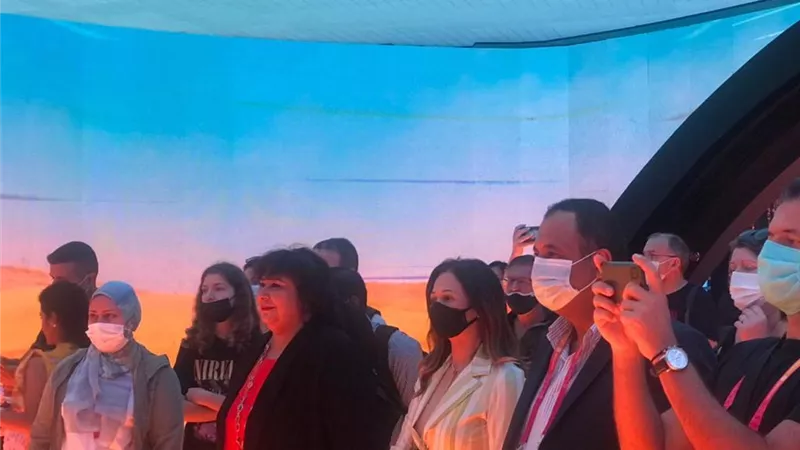 وزيرة الثقافة فى زيارة الجناح المصري بمعرض إكسبو دبي