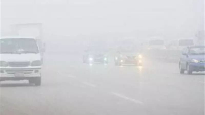 غلق طريق الإسماعيلية بسبب الشبورة المائية