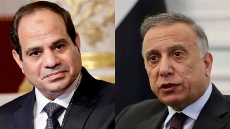 الرئيس السيسي يجري اتصالاً هاتفياً بالكاظمي ليطمئن علي سلامته