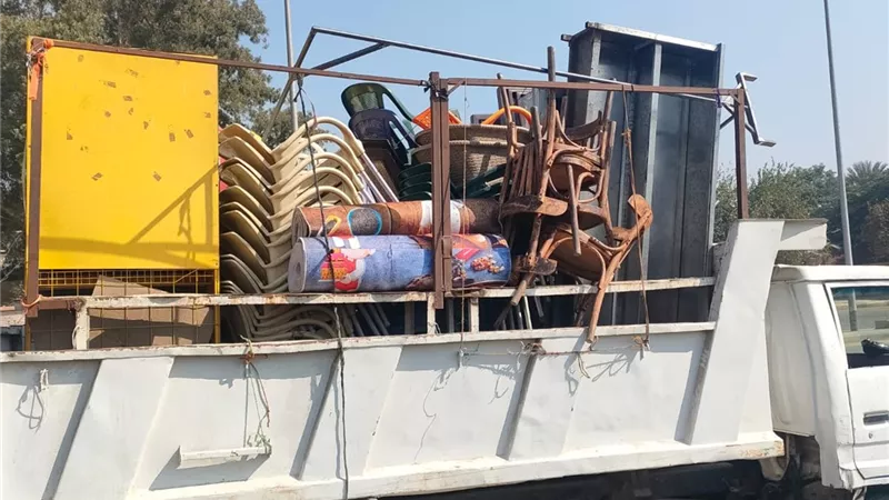 ازالة ٩٠ اشغال وضبط مقاهي تقدم الشيشه وتحويل من سكني لتجاري بشمال الجيزه..