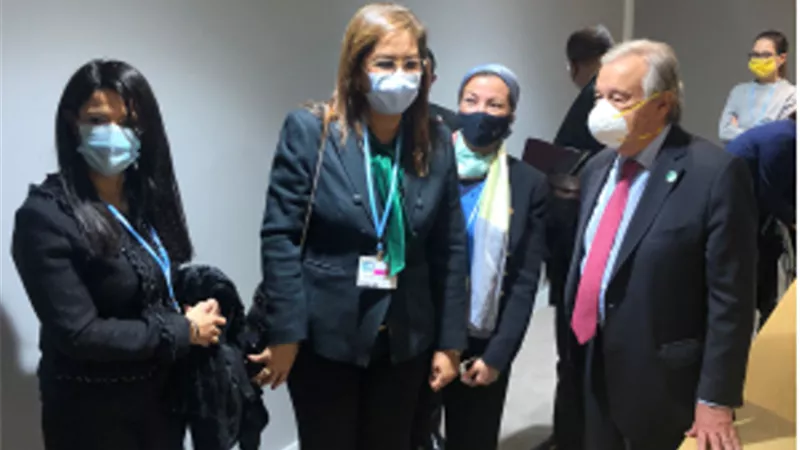 وزيرة التخطيط والتنمية الاقتصادية تلتقي السكرتير العام للأمم المتحدة بشأن تغير المناخCOP-26