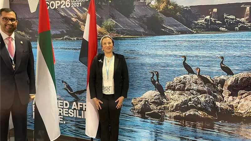 مبعوث التغير المناخى الاماراتى يهنئ وزيرة البيئة المصرية على استضافة مؤتمر المناخ القادم COP27