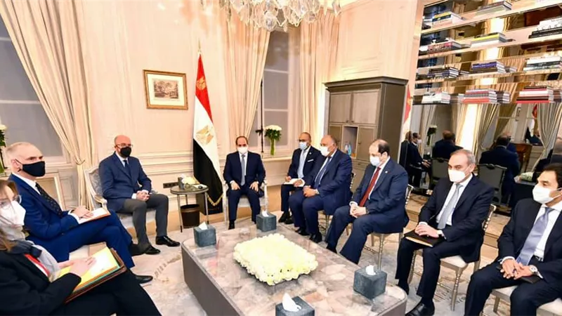 الرئيس السيسي يلتقي رئيس المجلس الأوربي