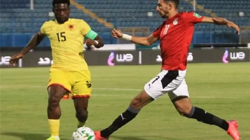 منتخب انجولا يتقدم على منتخب مصر 1/2 فى الشوط الاول