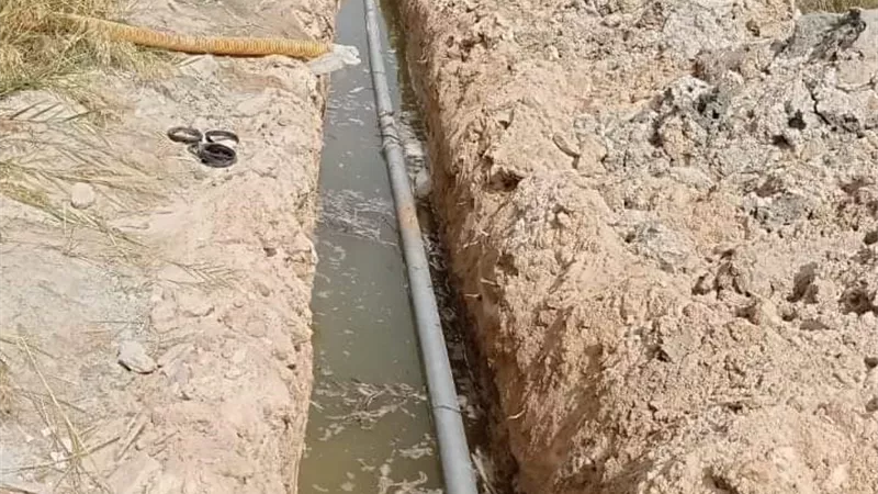 الانتهاء من اعمال رفع كفائه خط المياه وإعادة الشئ لأصله بمناطق رمل المحجر و زقاوة بسيوة