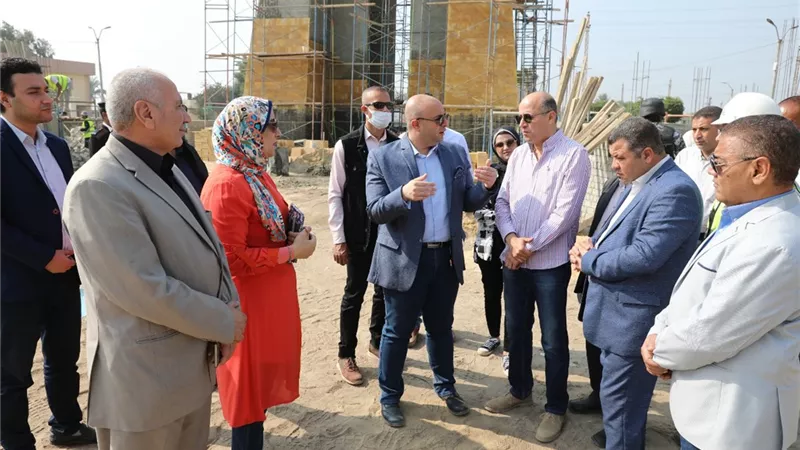 محافظ بني سويف يتفقد أعمال تطوير حديقة الشلال..صور