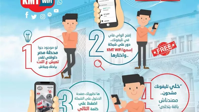 رسميا .. الانترنت مجاني (Wi-Fi) داخل محطة مصر ديسمبر المقبل