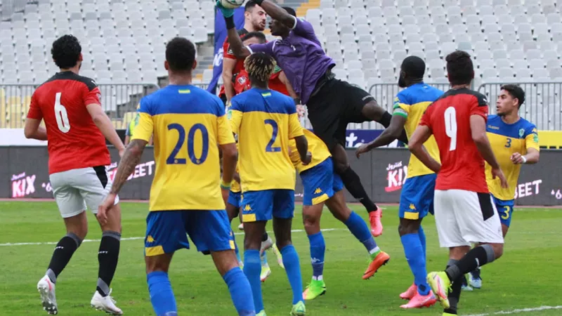 شاهد ملخص أهداف مباراة مصر والجابون 2-1